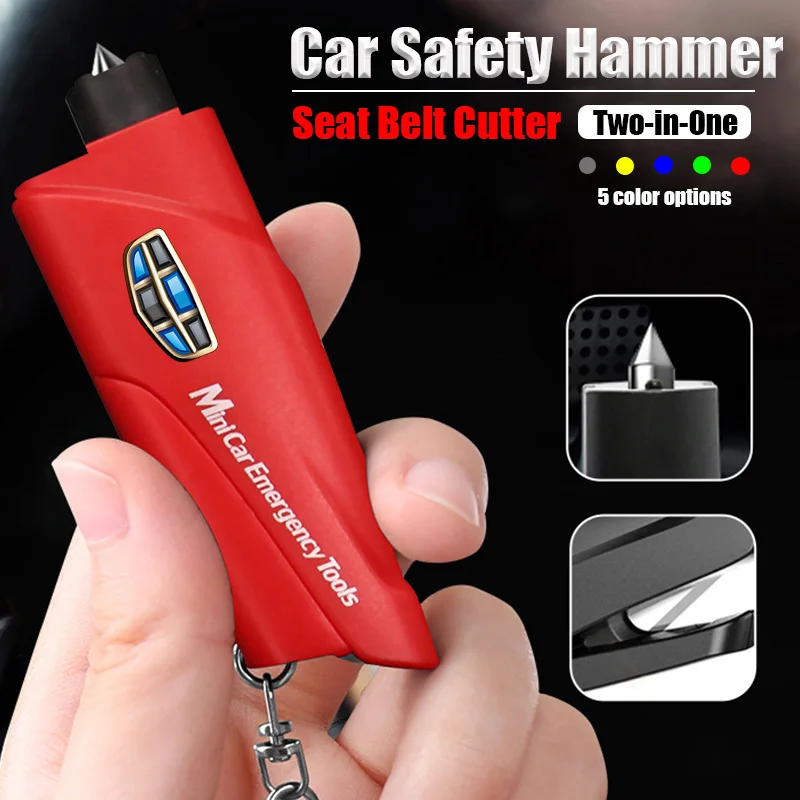 

Multifunction Mini Car Window Breaker Seat Belt Cutter for Geely Coolray Geometry CK Monjaro Tugella 2022 Okavango Accessories