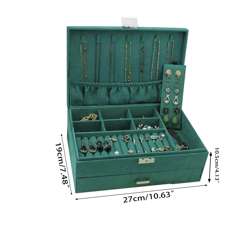 Женская шкатулка для драгоценностей коробка хранения большой емкости идеальный