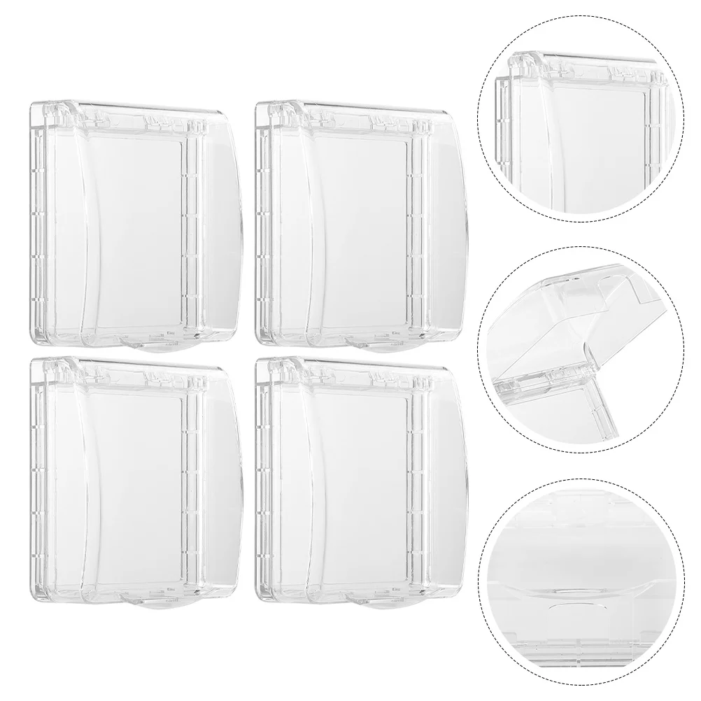

4Pcs Plug Waterproof Covers Outdoor Rain-proof Boxes Socket Protection Covers