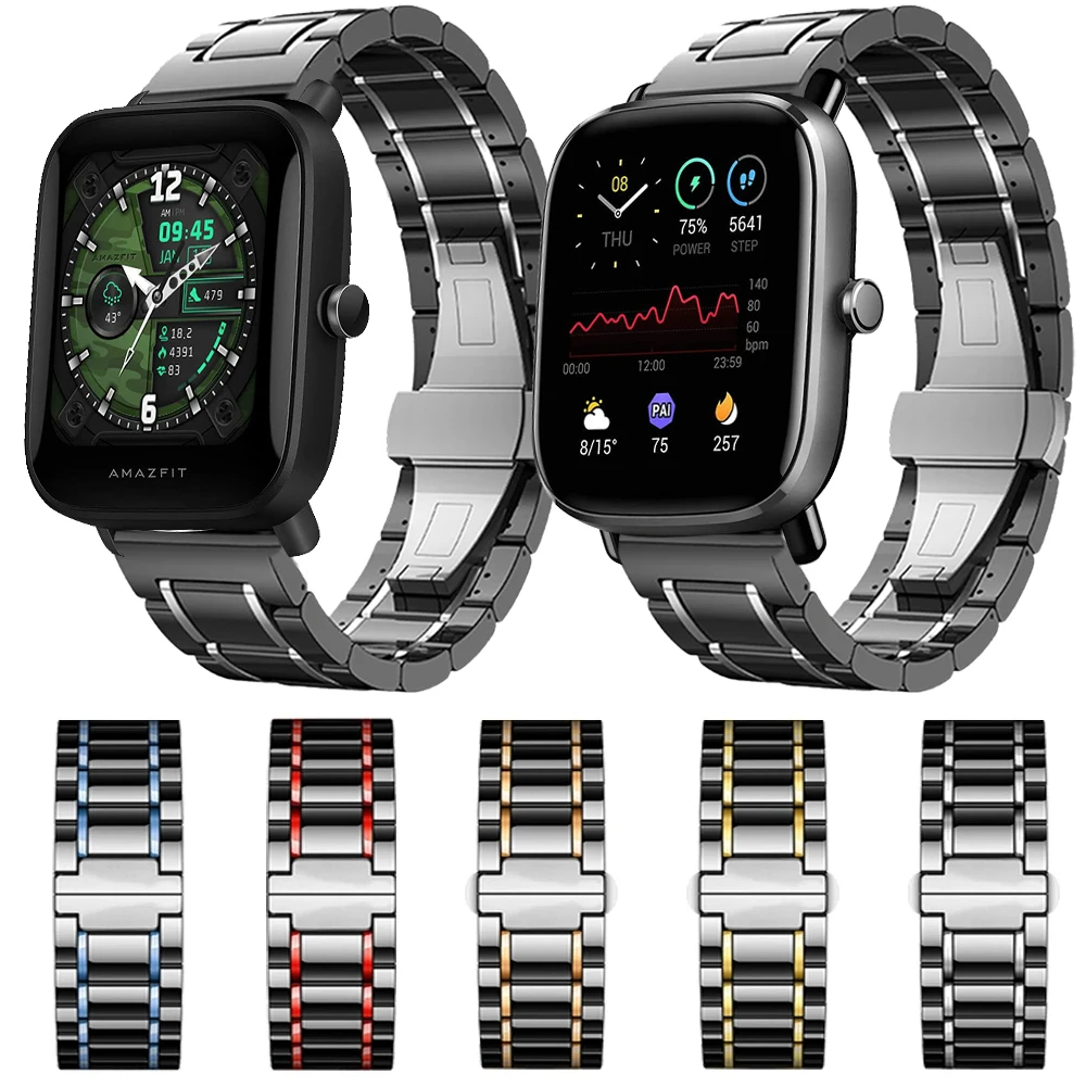

Ceramic Strap For Huami Amazfit GTR 3 Pro 2 2e 42/47mm Wrist Watchband Stratos GTS 2 Bip s Pace 20/22mm Band Bracelet Accessorie