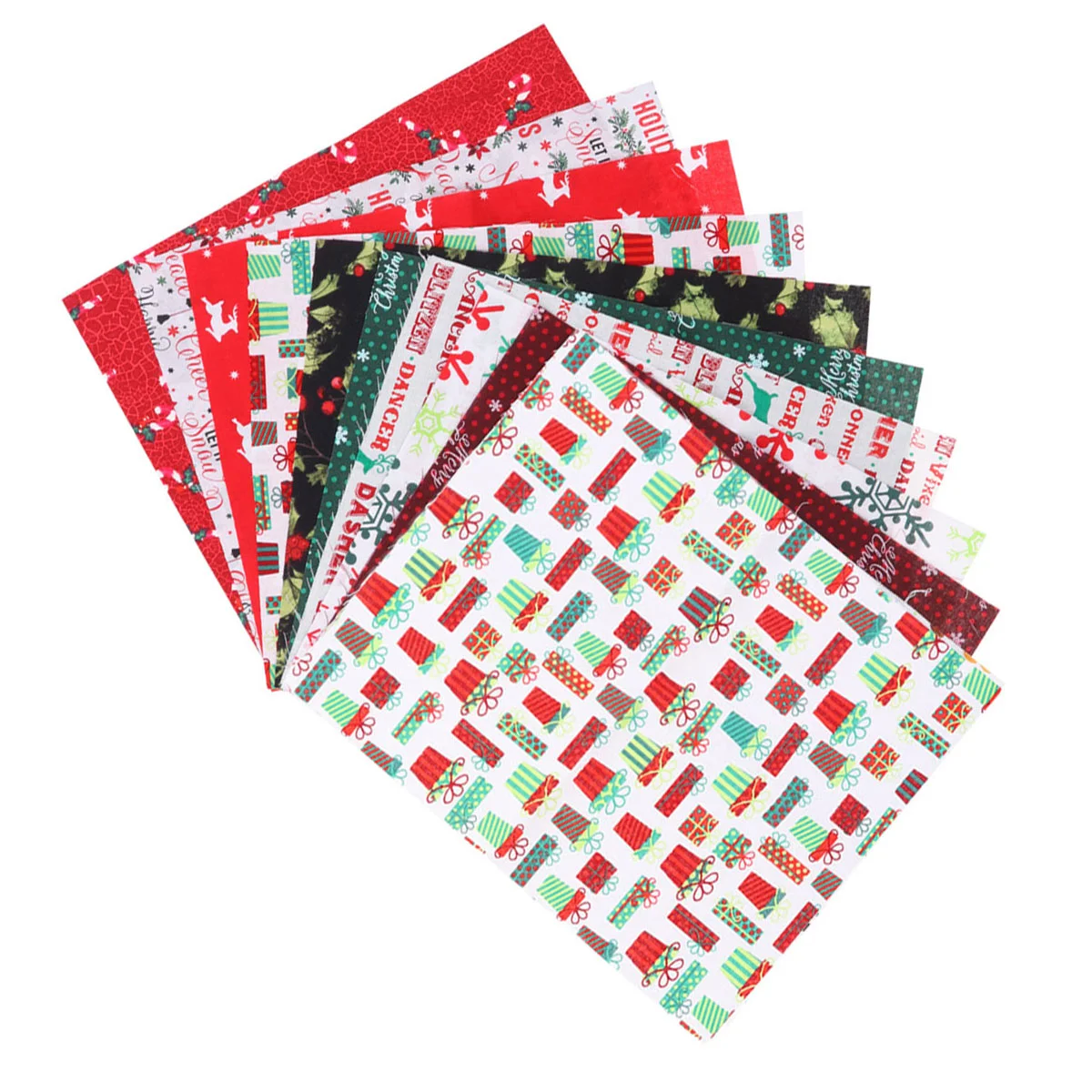 

Fabric Christmas Squares Cotton Patchwork Quilting Cloth Sheet Bundlesfabrics Sewing Craft Quarters Piece Precut Square