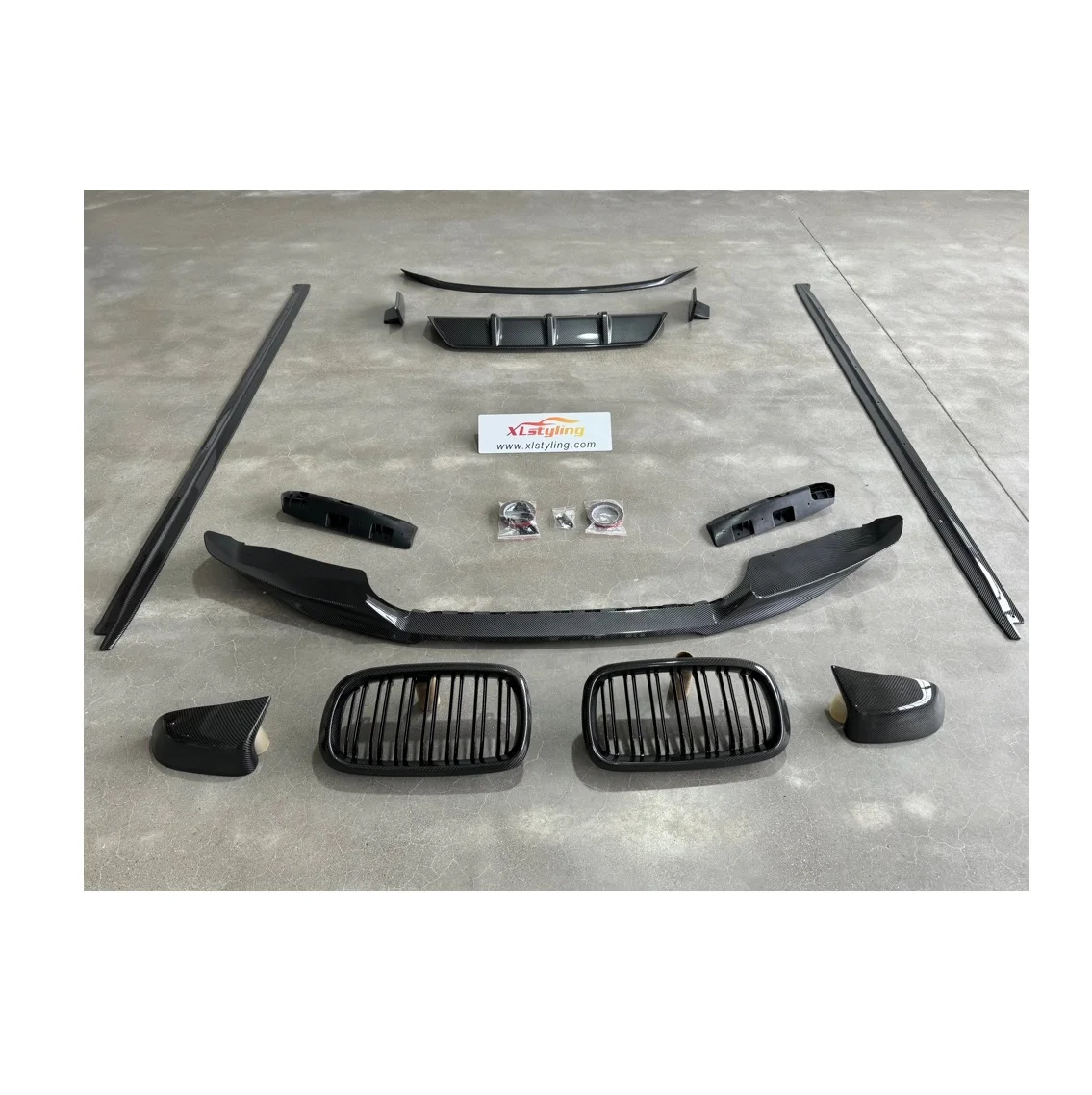 XLstyling Aero Kit из углеродного волокна боковая юбка передний разделитель губ задний