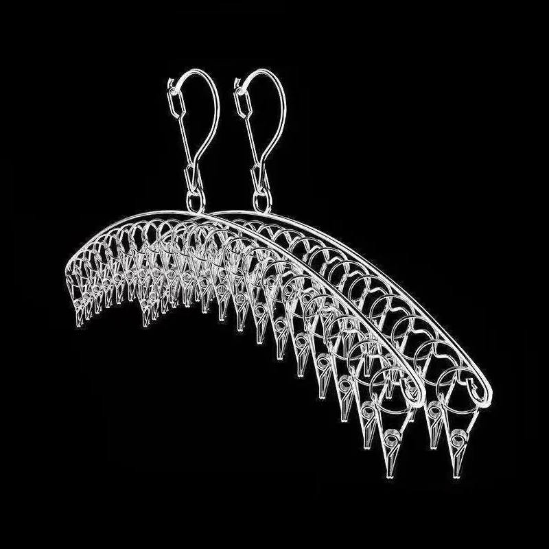 Вешалка для белья из нержавеющей стали с 6/8/10 зажимами |