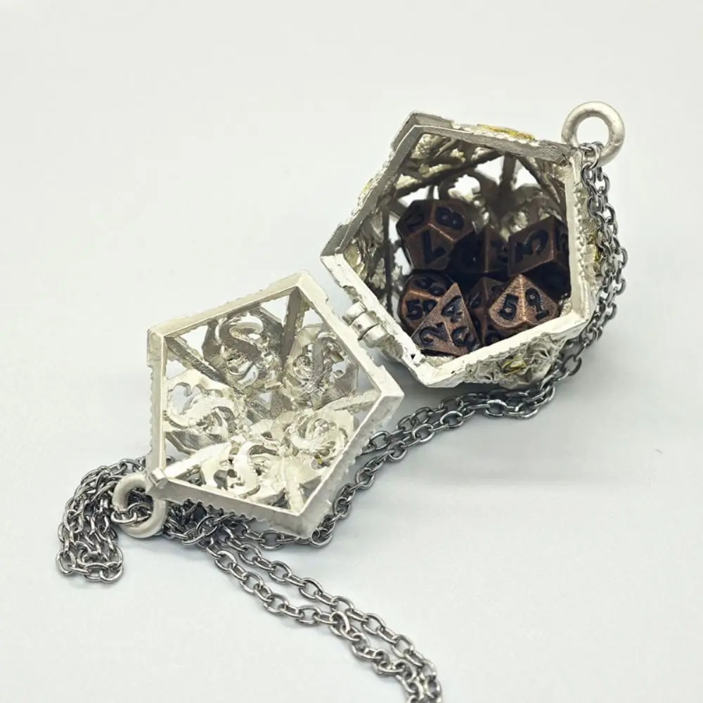 Металлический полый ящик D20 + 7 металлических предметов для фотографий