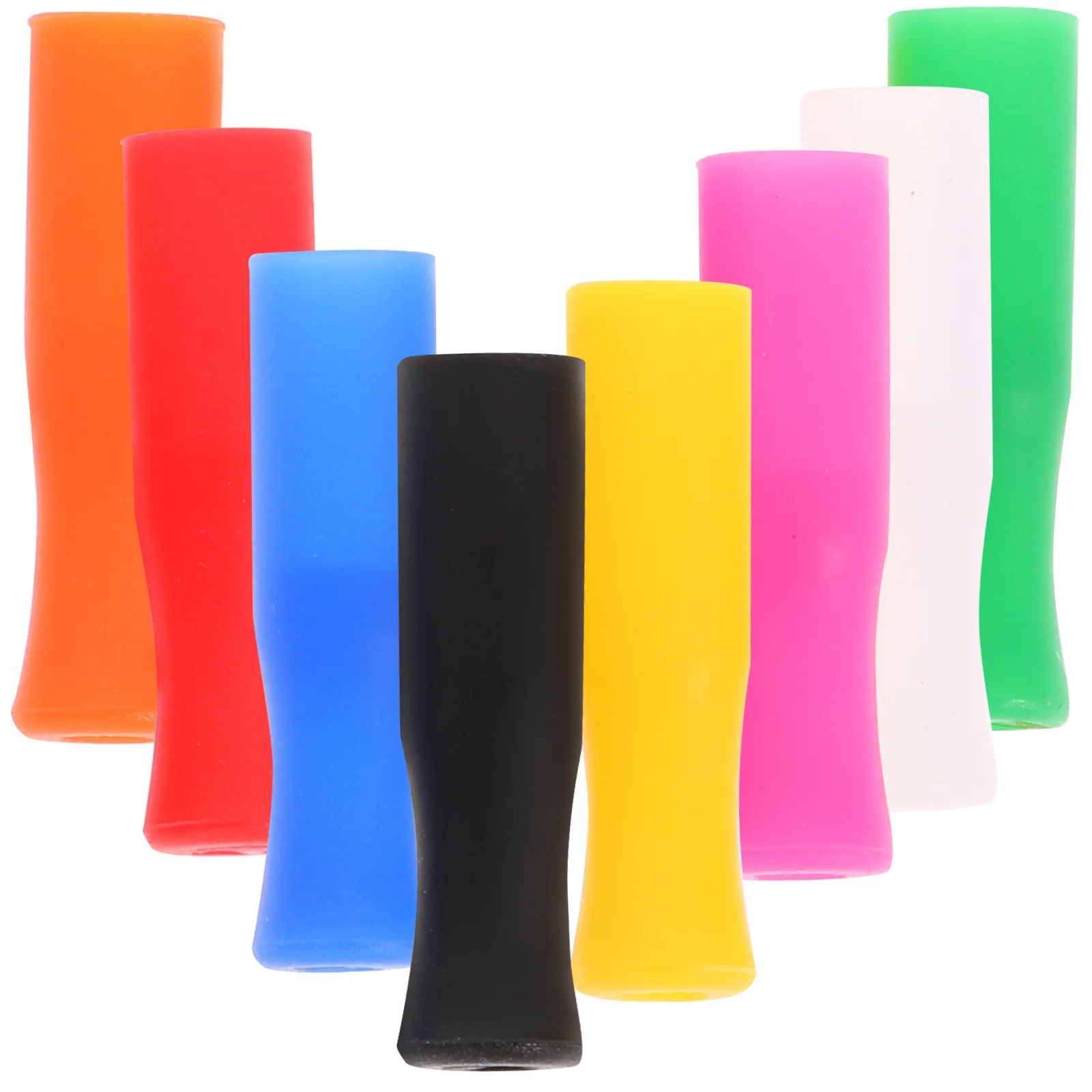 

8Pcs Tips Silicone Elbows Tips Reusable Straws Tips with Assorted Colors Grade Tips for Home Party and Travel