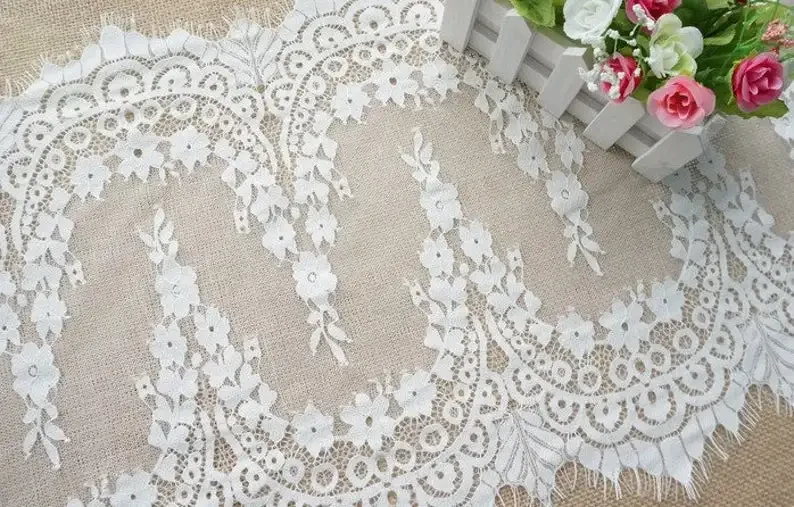 Антикварная свадебная кружевная отделка французская шантильи цвета слоновой
