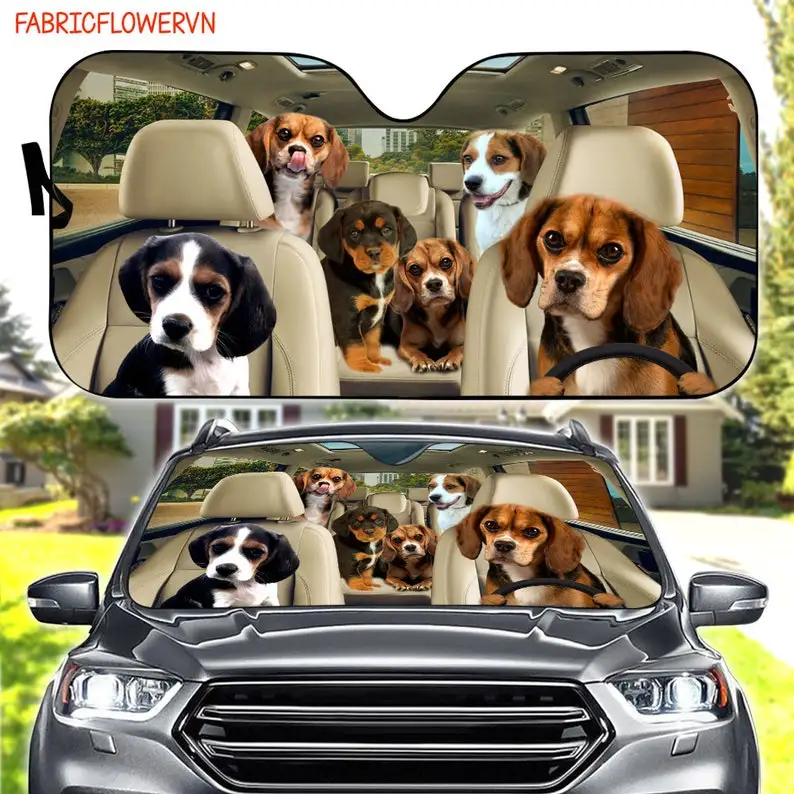 

Beaglier Car Sunshade, Beaglier Car Decoration, Beaglier Windshield, Dog Lovers, Dog Car Sunshade, Gift For Mom, Gift For Dad