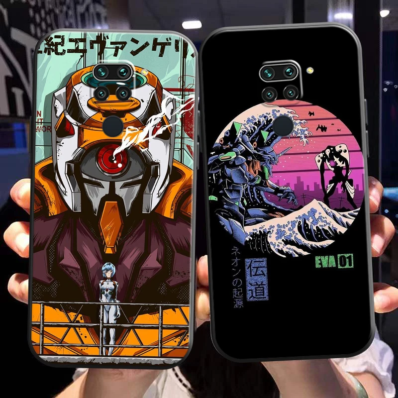 

Anime Neon Genesis Evangelion EVA Phone Case For Xiaomi Redmi Note 9 5G 9 Pro 9T Back Coque Soft Black Liquid Silicon Carcasa
