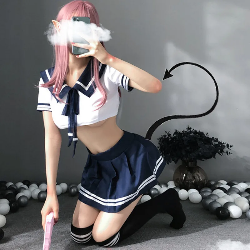 

Sexy Student Uniform Erotic Lingerie Temptation Cosplay Costume Sexy Lingerie Womens Underwear Kawaii Schoolgirl Sailor Suit