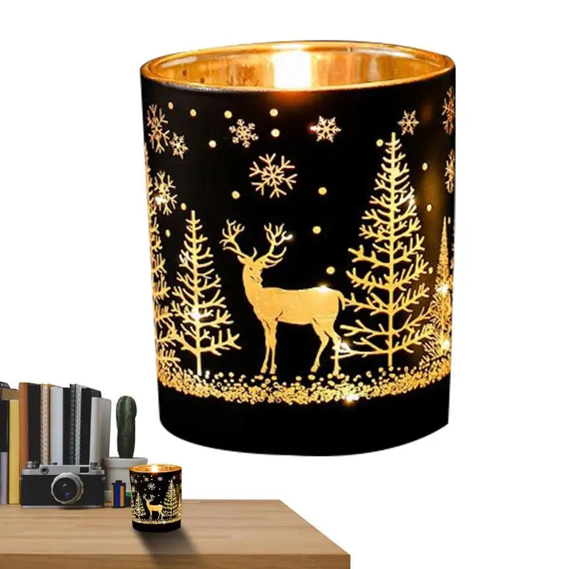 

Christmas Scented Candles Christmas Reindeer Pattern Soy Wax Scented Candle Gifts Romantic Christmas Soy Wax Candle Jar For