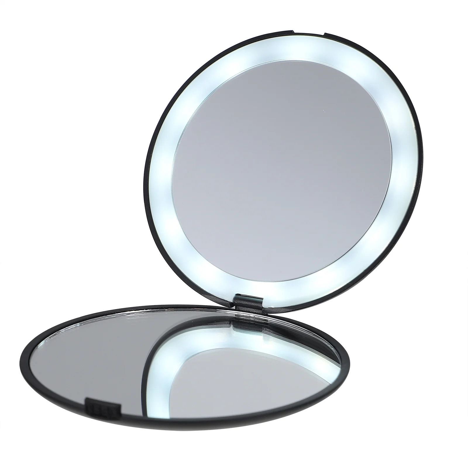 

Mirror Handheld LED Portable Two-sided Double Makeup Abs Pocket Travel