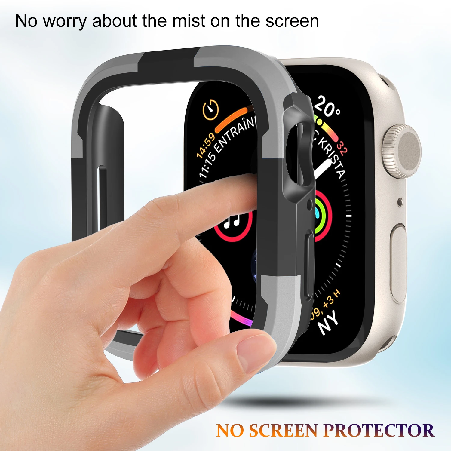 TPU+PC Watchcase Cover for Apple Watch Ultra series 8 7 6 5 4 bumper case 49mm 45mm 41mm 40mm 44mm Accessories Plastic frame