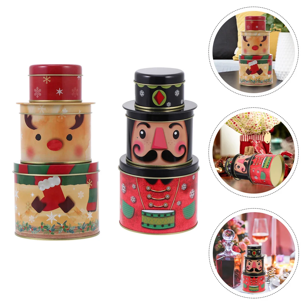 

Christmas Tins Cookie Box Candy Tingiftboxes Tinplate Storage Holiday Gifts Daughters From Mothers Jar Containers Metal Giving