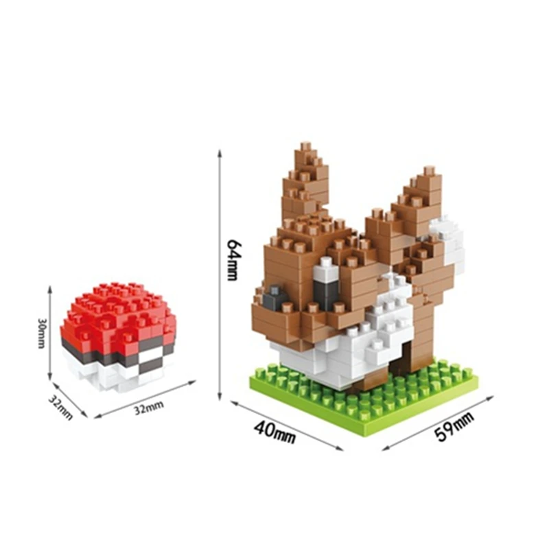 Новые стили маленькие строительные блоки набор Покемон Пикачу кирпичи