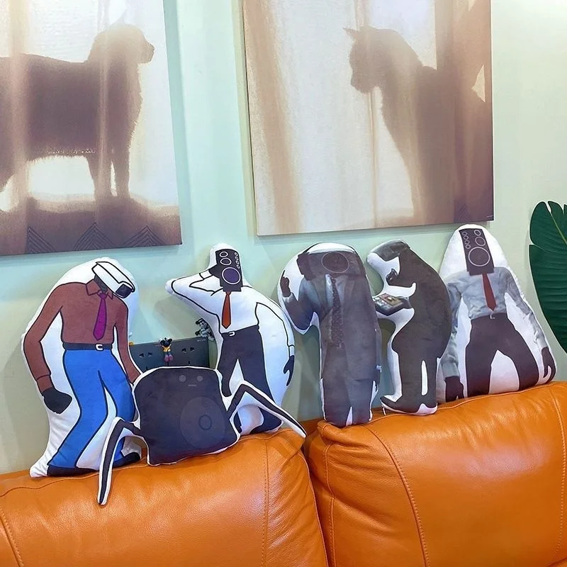 

35-80cm Skibidi Toilet Pillows Skibidi Toilet Cushion Hug Camaraman Tv Man Speakerman Plush Stuffed Dolls Birthday Gifts