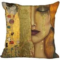 custom gustav klimt pillowcase square zippered home decorative pillow cover two sides printed 35x35 40x40 45x45 60x60
