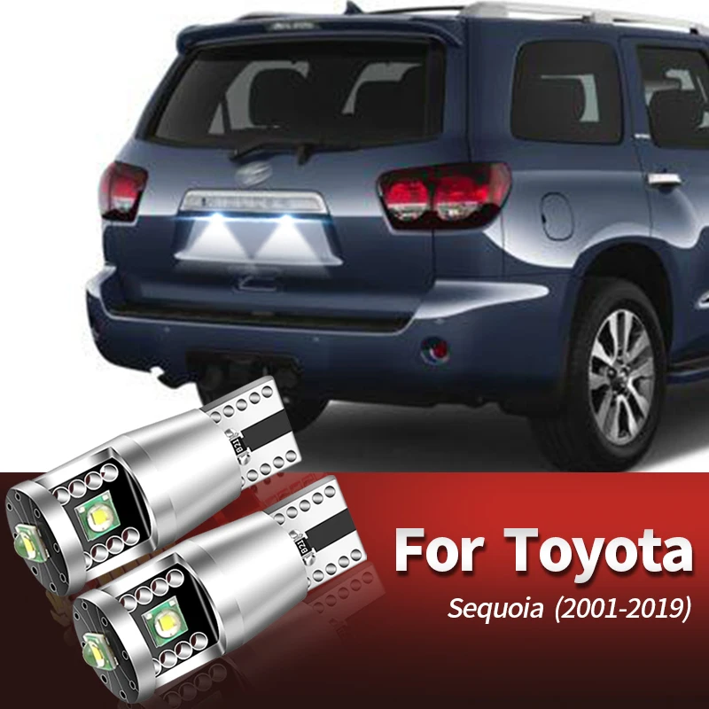 2 шт. Canbus светодиодный светильник номерного знака W5W T10 для Toyota Sequoia 2001-2017 2018 2019