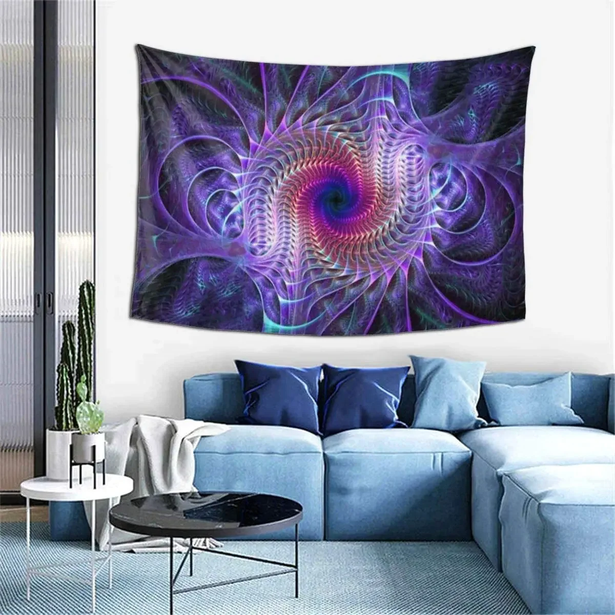 Фиолетовый Tie Dye психоделическое искусство хиппи настенное постельное белье