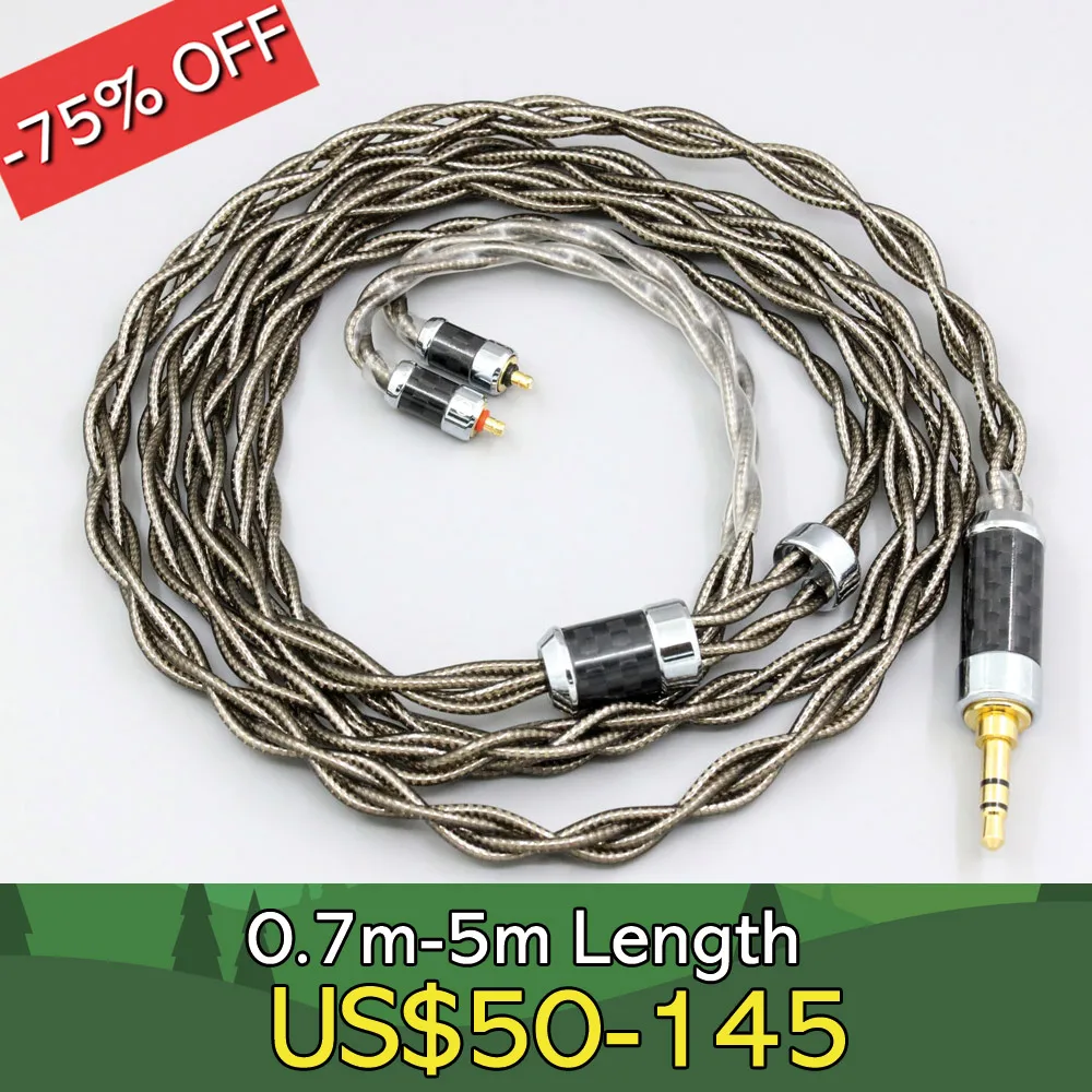 99% Pure Silver Palladium + Graphene Gold Earphone Cable For UE Live UE6 Pro Lighting SUPERBAX IPX 4 core LN008212