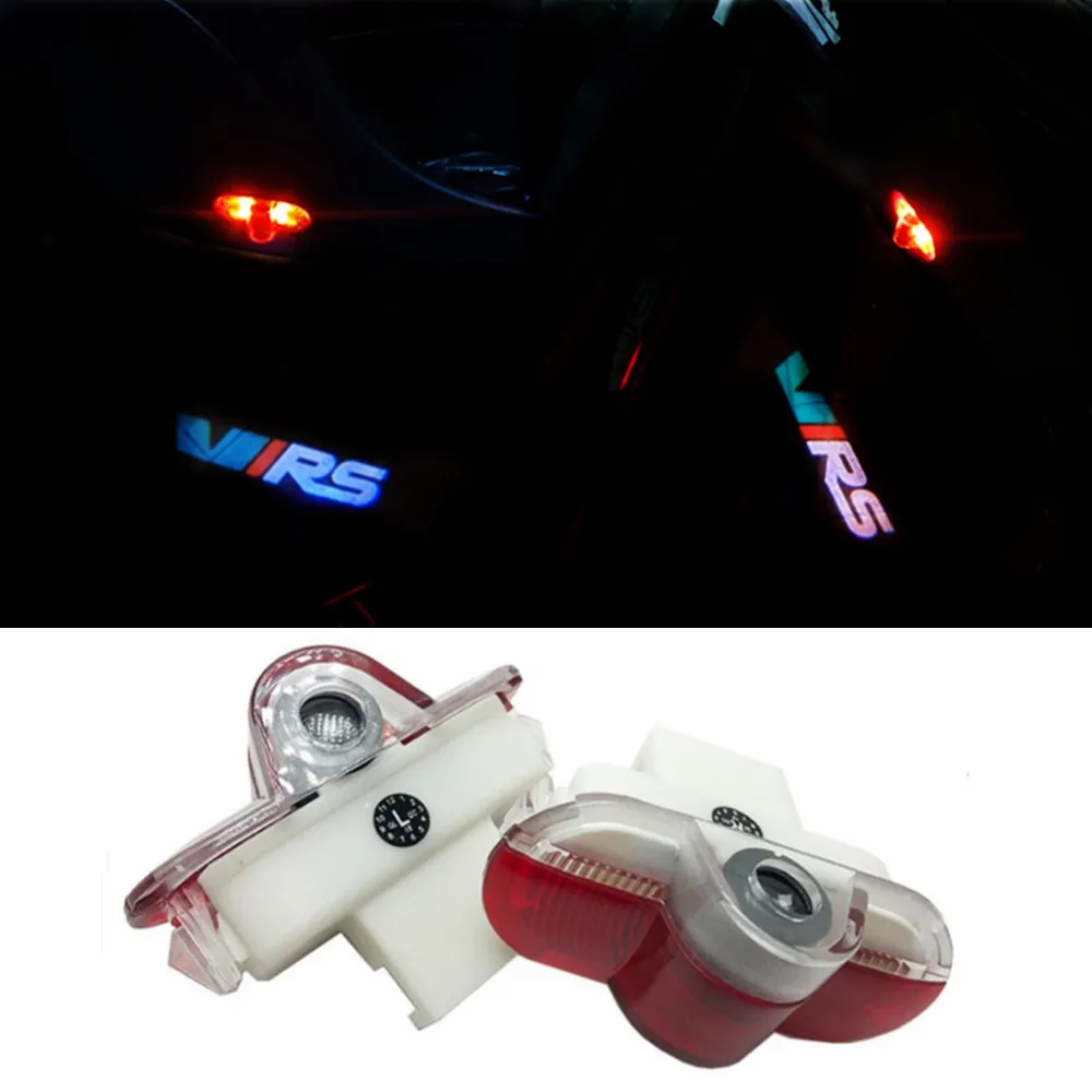 Аксессуары для автомобильных дверей 2 шт. OCTAVIA VRS логотип светильник Fit Octavia A5 2013 3