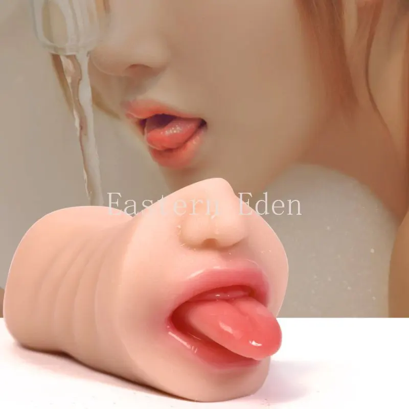 Male Oral Vagina Anal 3-Channel Masturbation Cup Artificial Vagina Male Masturbation Cup Sex Toy Men's Toy Blowjob Toy Sex