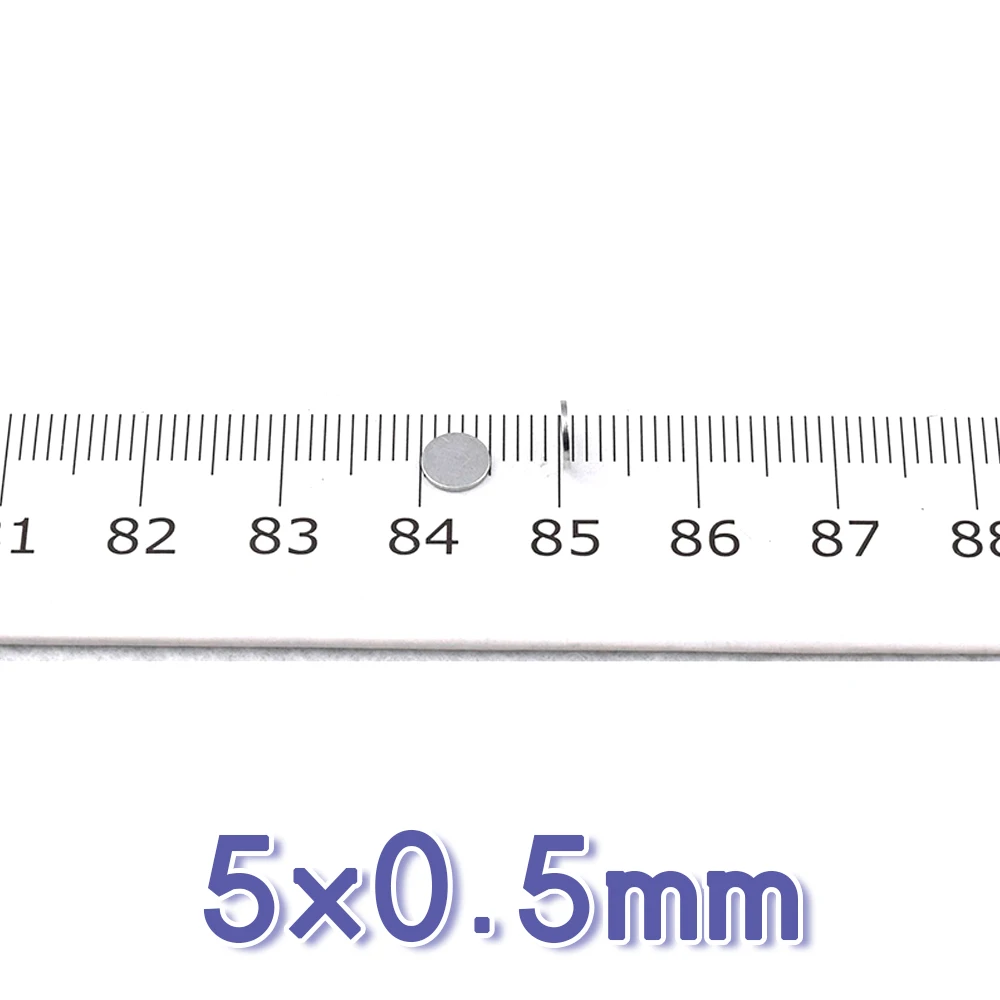 

100PCS 5x0.5 5x1.5 5x3 5x4 5x6 5x7 mm Strong Neodymium Magnet Permanent Magnet disc Powerful Magnetic Round Magnet imane Disc