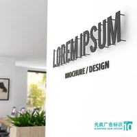 matte paint metal sign letters custom wall decor store name plate design business brand door 3d logo digital