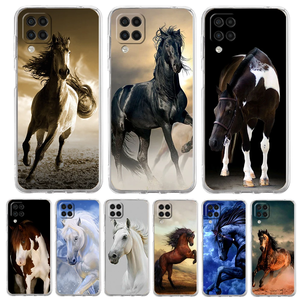 

Horse Animal Case for Samsung Galaxy A13 A22 A32 A52 A72 A51 A71 A11 A31 A41 M31 A01 A21S 5G Transparent Silicone Shell Fundas