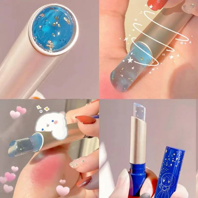 

Color Changing Lip Balm Waterproof Clear Lipstick Tinted Lipstick For Girls Women Birthday Gift Idea Nourish Protect Care Makeup