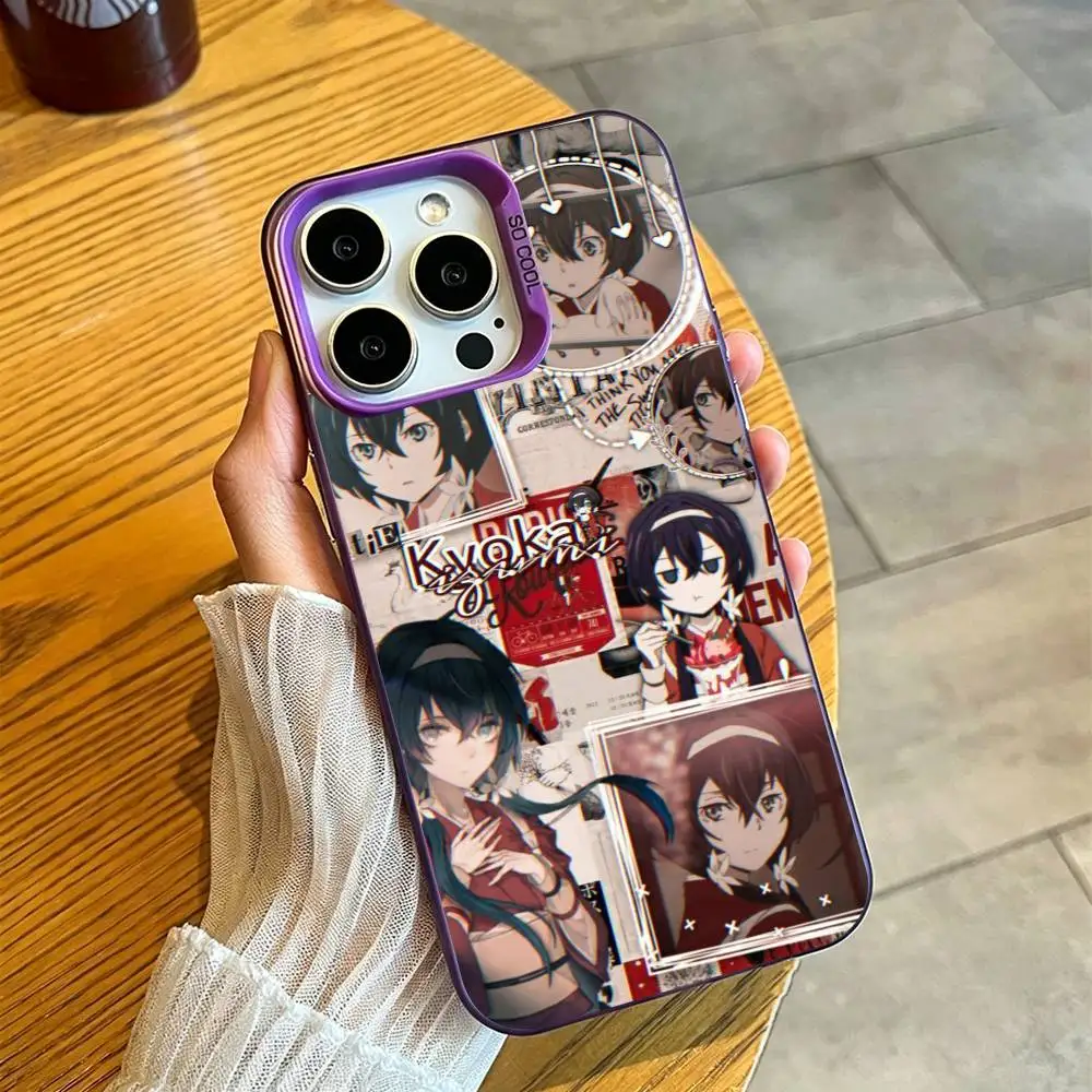 Фото Чехол для телефона Bungo Stray Dogs Kyoka Izumi для iPhone 17, 16, 15, 14, 13, 12, 11 Plus, Pro Max, XS, серебристого цвета. №5