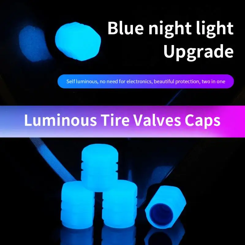 

Luminous Valve Caps Fluorescent Red Night Glowing Car Motorcycle Bicycle Wheel Styling Tyre Hub Universal Motorcycle Cap Decor