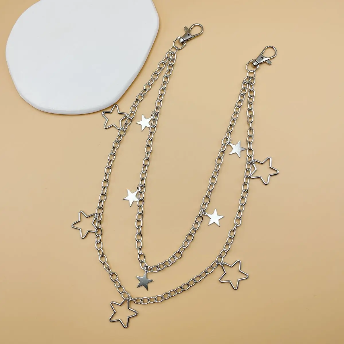 Ремень С Металлической Звездой И Блестками Женский Многослойный Модный