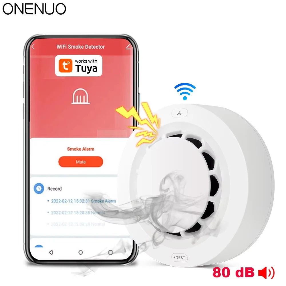 

ONENUO Tuya Wi-Fi Детектор дыма