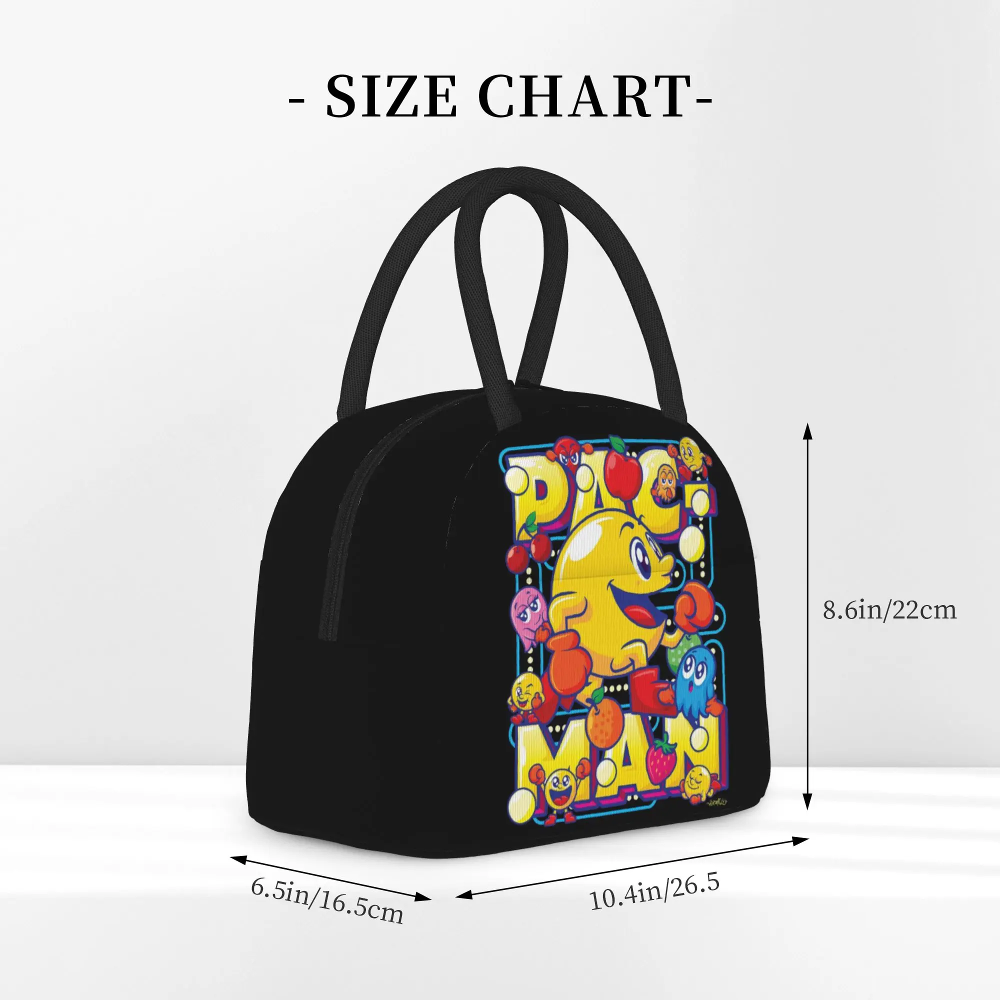 Фото Сумка для закусок Pac-Man Snack Bag Pixel Maze Man (1) Kawaii High Street Daily Food Storage Lunch Bag для школьников №5