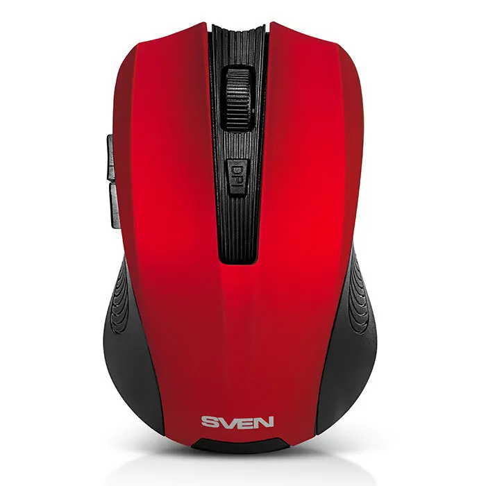 

Мышь беспроводная Sven RX-350W черная/ 5+1кл. / 600-1400DPI / SoftTouch, красный