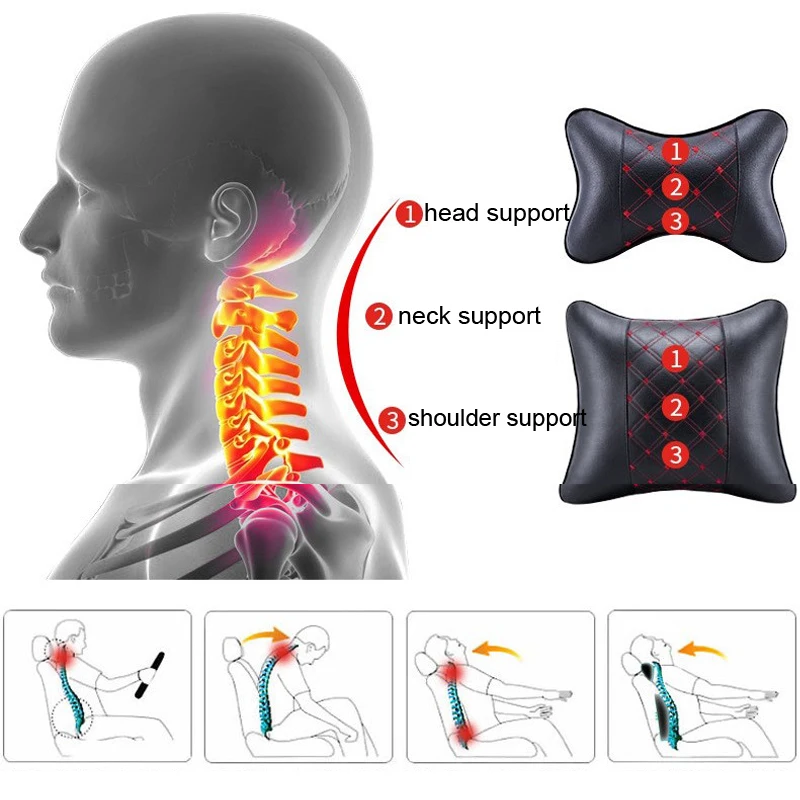 Автомобильная подушка под шею с вышивкой и логотипом 2 шт. подголовник