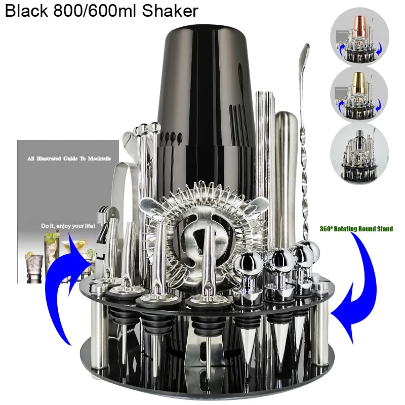 

Шейкеры, набор для бармена, инструменты для бара, миксер для посуды, Миксер для конфет, 1-30 шт., набор шейкеров для коктейлей с вращающейся подставкой