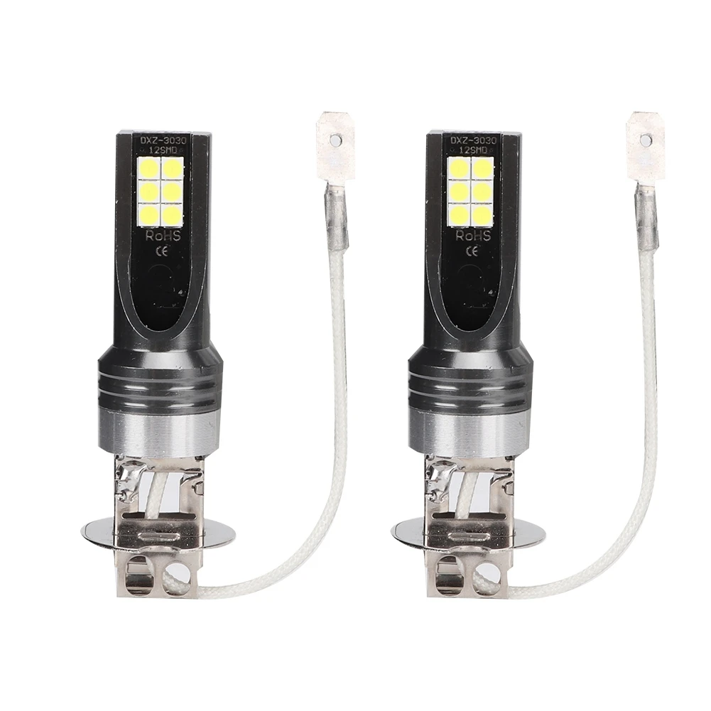 

Pair 1000LM 7500K 12LED White Light Bulb for Car Headlight 12V-24V 24W