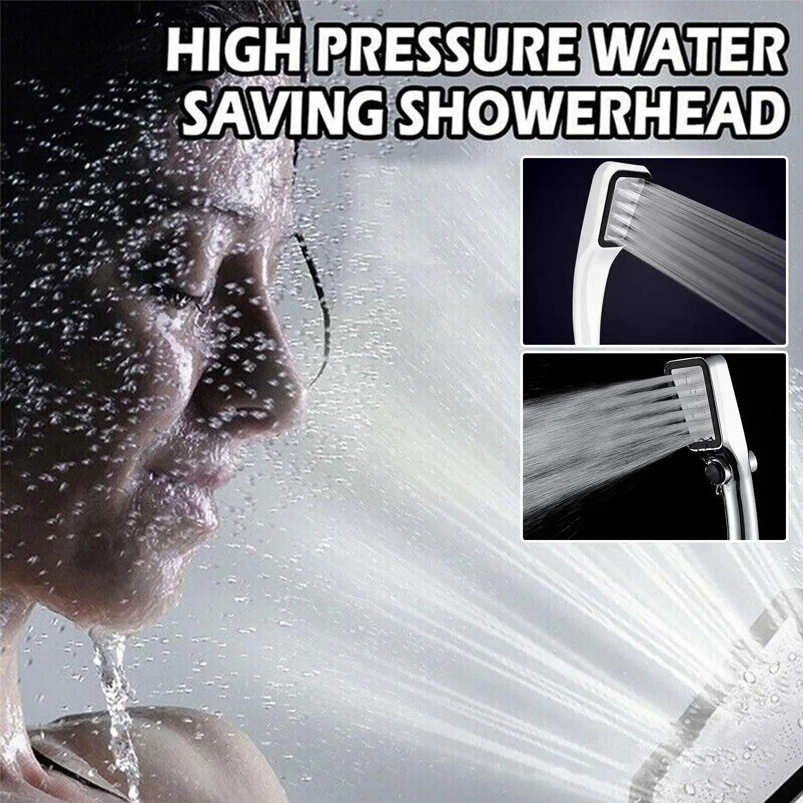 

Водосберегающая насадка для Дождевого душа высокого давления, 3 цвета, распылитель, белые аксессуары, черная ванная комната E3q6