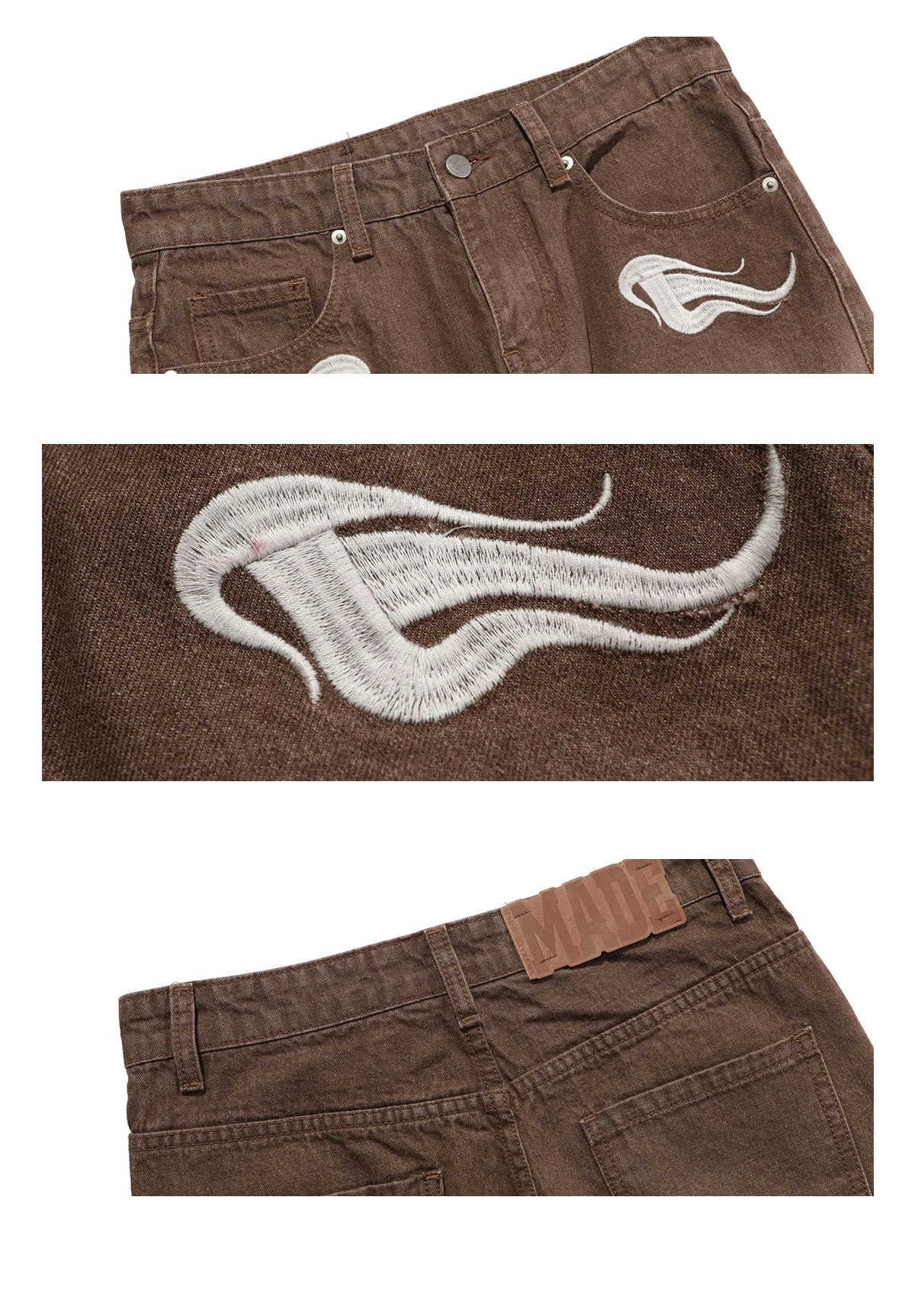 Four Seasons Men's Jeans American Retro Slim Micro-Flare Casual Trousers Trend Jeans Men's and Women's Streetwear Ins Hot Sale