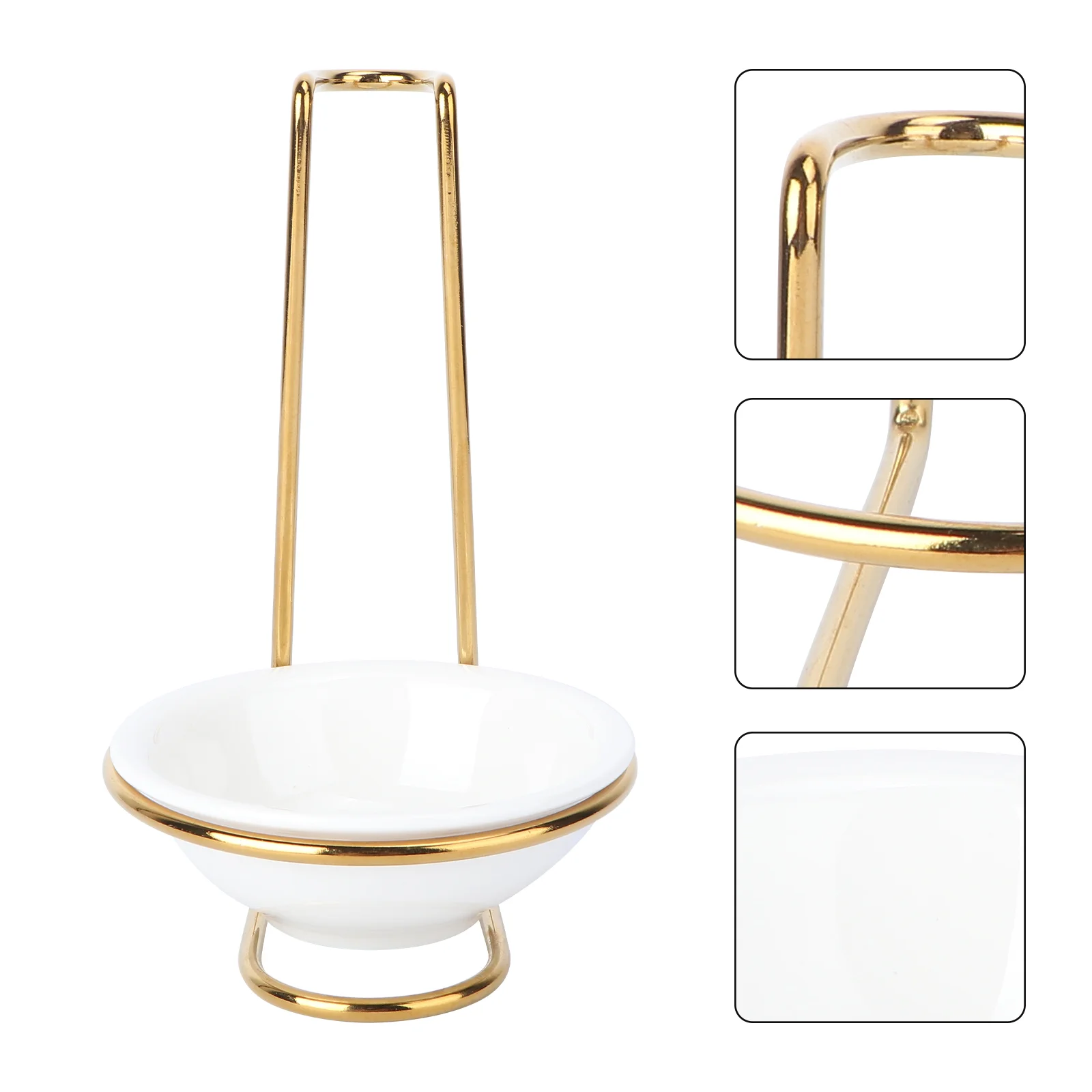 

Spoon Rest Holder Ladle Stand Rack Utensil Upright Kitchen Standing Steel Stainless Verticalceramic Stove Soup Cooking Serving