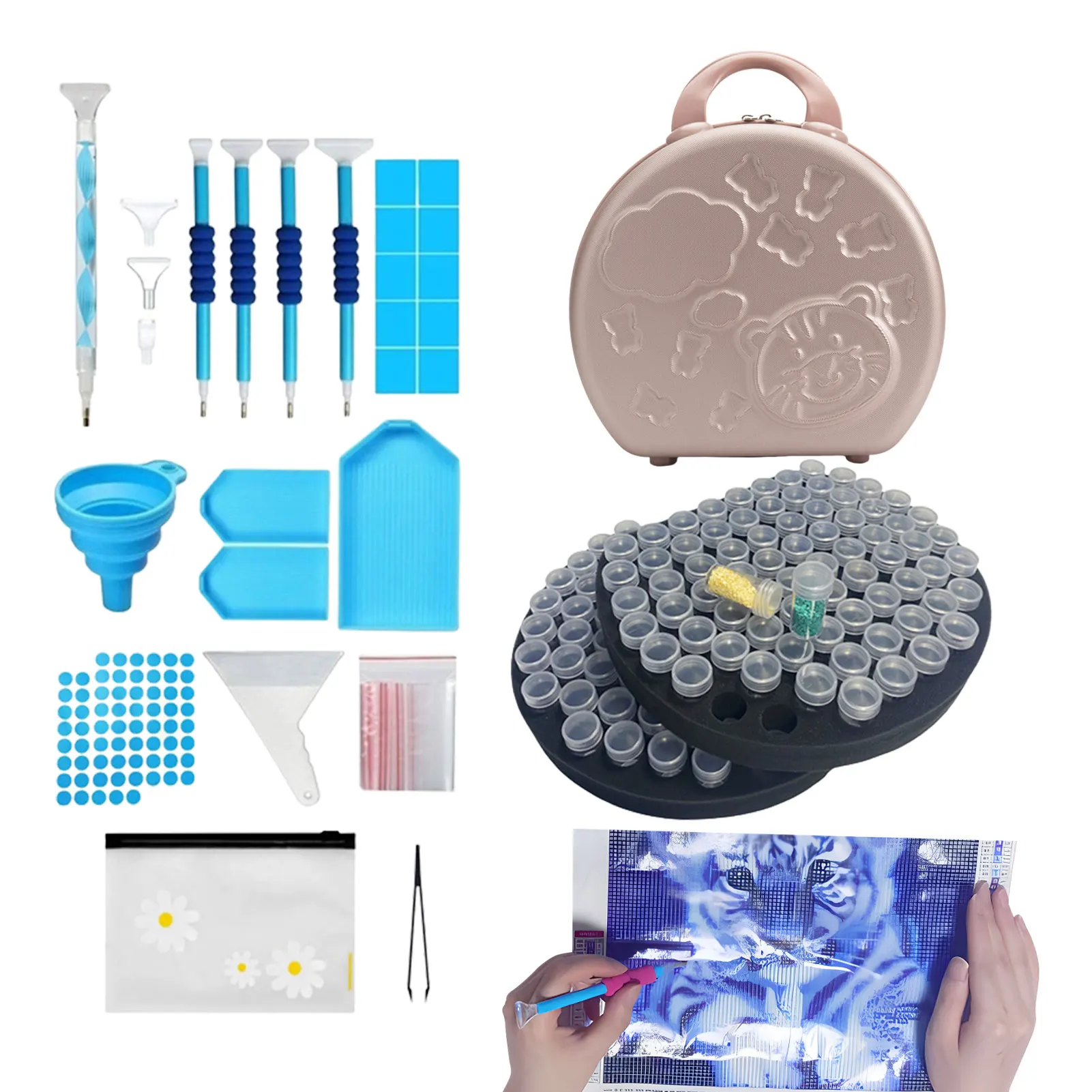 

Пакеты для хранения алмазных бусин на 150 отделений, контейнеры для хранения алмазной краски, органайзер для бижутерии с алмазной краской, ко...