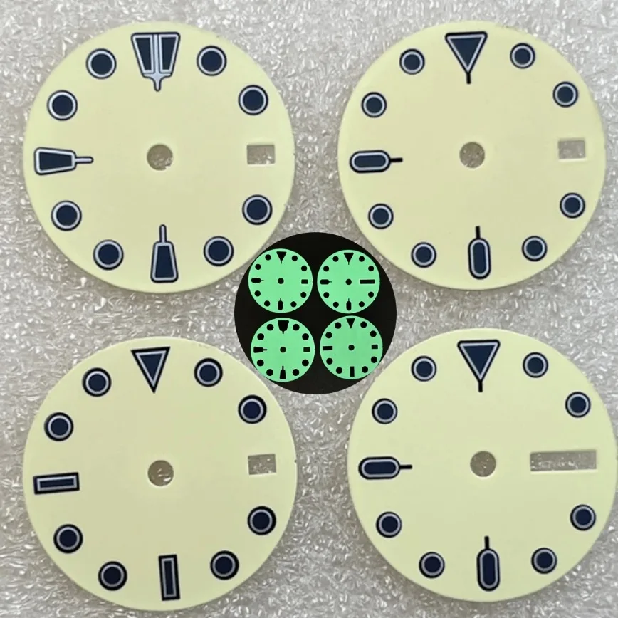 

NH35 Dial 28.5mm Mechanical Diving Watch Dial C3 Green Luminous for NH35/NH36 Movement Watch Accessories