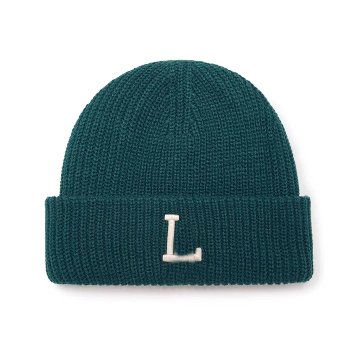 

Korean version of the autumn and winter letter cloth label wool hat with all the trend of cold hat over the head and thick warm