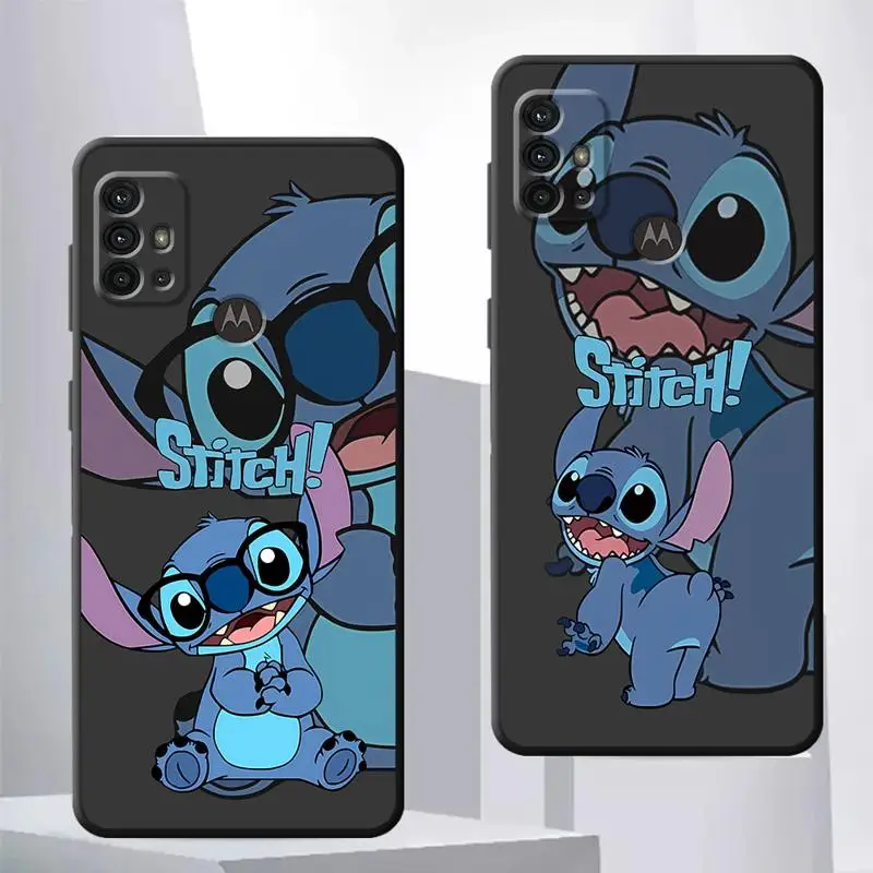 phone Cases for Motorola Moto G22 G51 5G case G30 G9 Power 30 G73 G32 G200 fundas Antiscratch cover Disney Turo Cartoon Stitch
