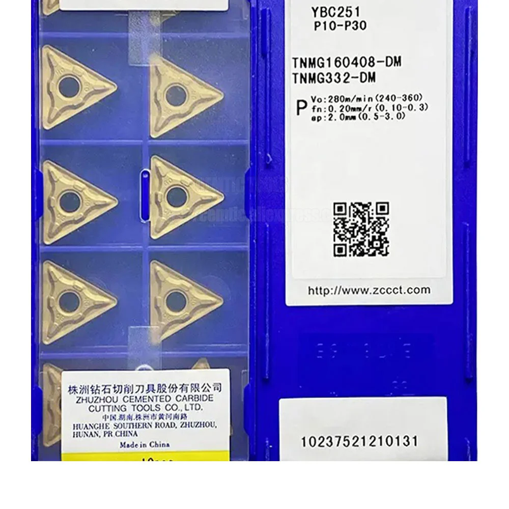 

ZCC 10 шт./лот YBC251 YBC351 TNMG160408-DM YBC252 YBC152 карбидные Токарные вставки с ЧПУ