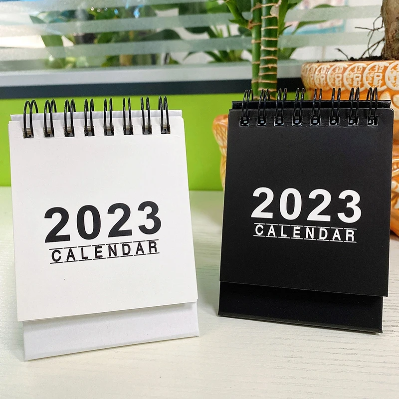 

Simple Solid Color 2023 Mini Desk Calendar Paper Calendar Table Desktop Daily Weekly Scheduler Planner Agenda Office Stationery