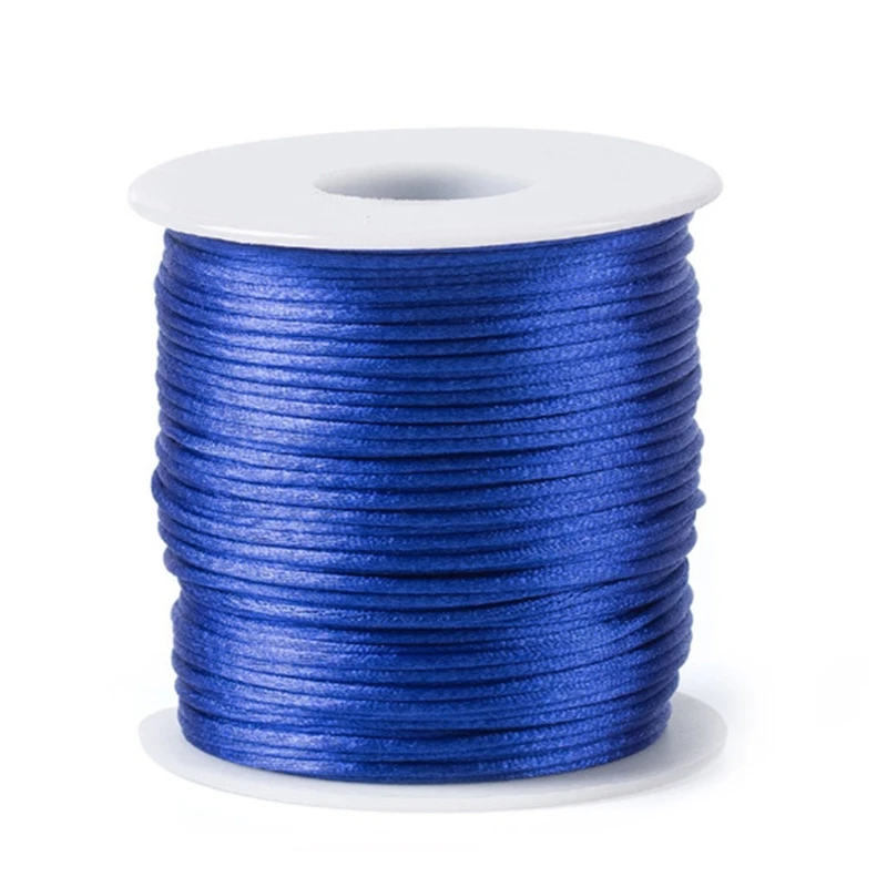 

70m/Roll Satin Silk Rope Nylon Cord DIY Baby Teether Craft Supplies Line Teething Necklace Cord Rattail Trim Thread P31B