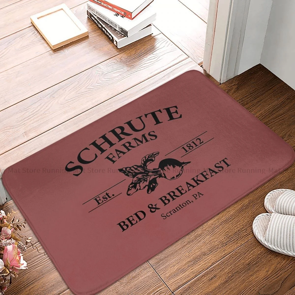 

Michael Scott The Office Non-slip Doormat Schrute Farms B&B Bath Bedroom Mat Welcome Carpet Home Pattern Decor