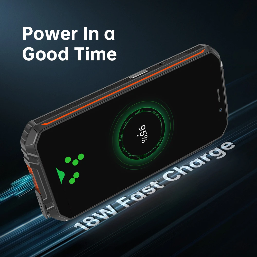 OUKITEL WP18 IP68/69K Waterproof Rugged Phone Android 11 5.93'' TFT HD+ Display 4GB+32GB Quad Core 18W Fast Charge Smartphone